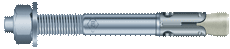 -torque-controlled expansion anchor - wedge anchor 
-for use in cracked and non-cracked concrete 
-through fastening or pre-installation