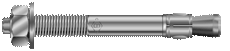 -torque-controlled expansion anchor - wedge anchor 
-for use in non-cracked concrete 
-through fastening or pre-installation