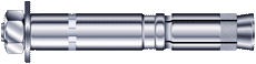 -torque-controlled expansion anchor - sleeve anchor 
-for use in non-cracked concrete 
-through fastening