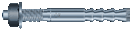 -torque-controlled expansion anchor - injection system 
-for use in cracked and non-cracked concrete 
-through fastening or pre-installation